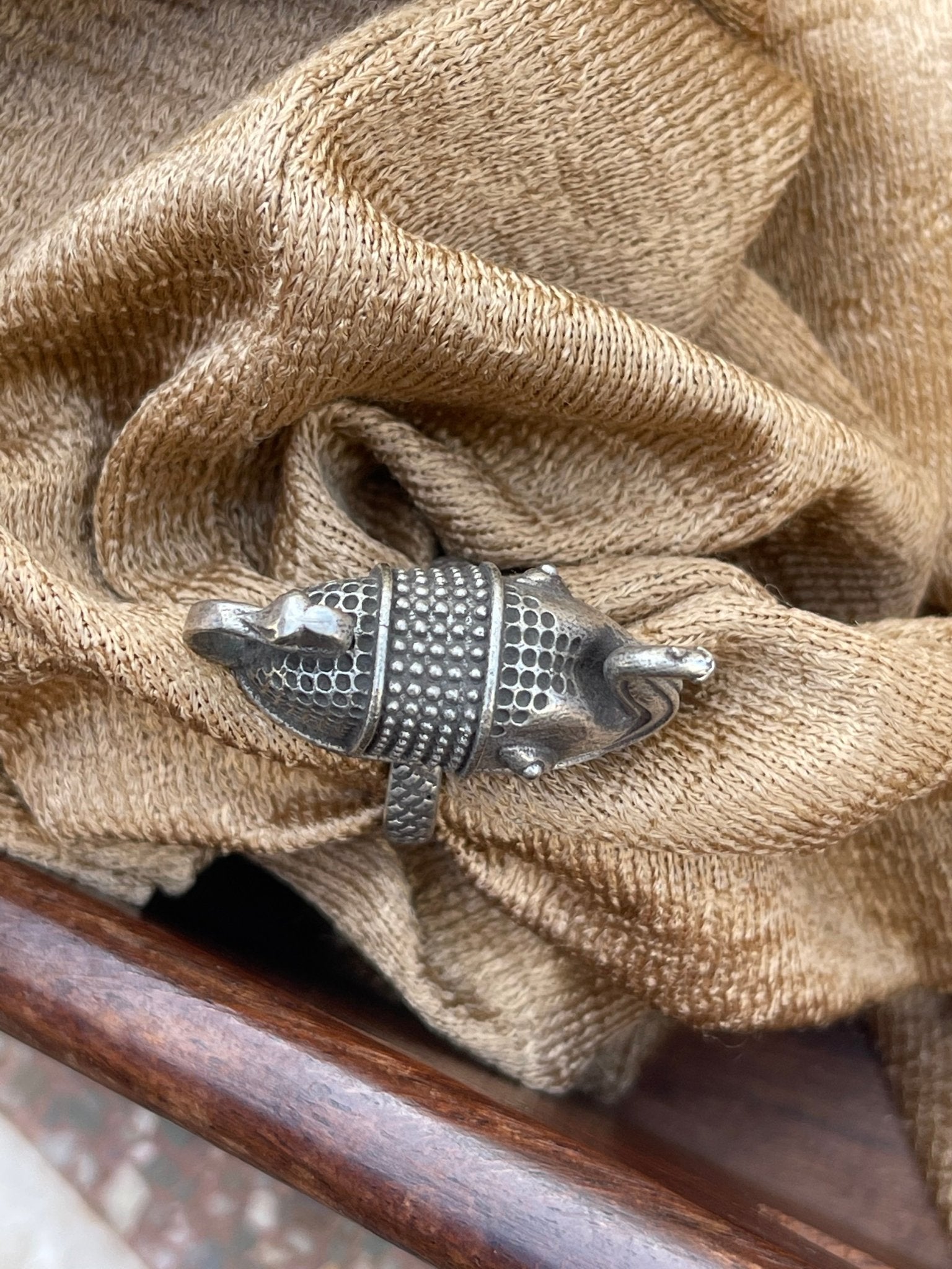 Quirky elephant silver look alike ring(adjustable) - Alluring Accessories