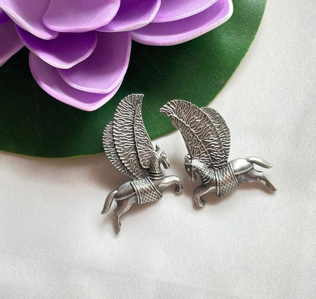 Quirky horse oxidised studs - Alluring Accessories