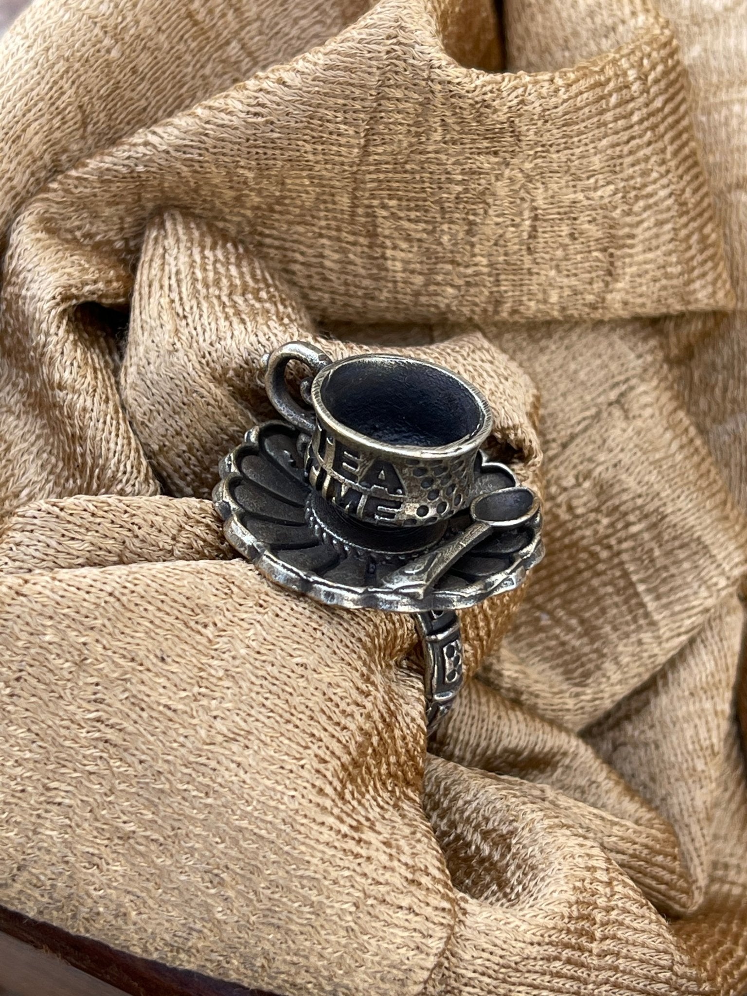 Quirky ‘ TEA TIME’ ring(adjustable) - Alluring Accessories