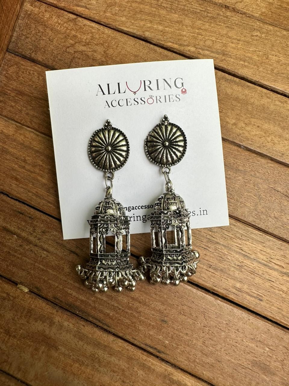 Radha krishna mahal oxidised earrings - Alluring Accessories