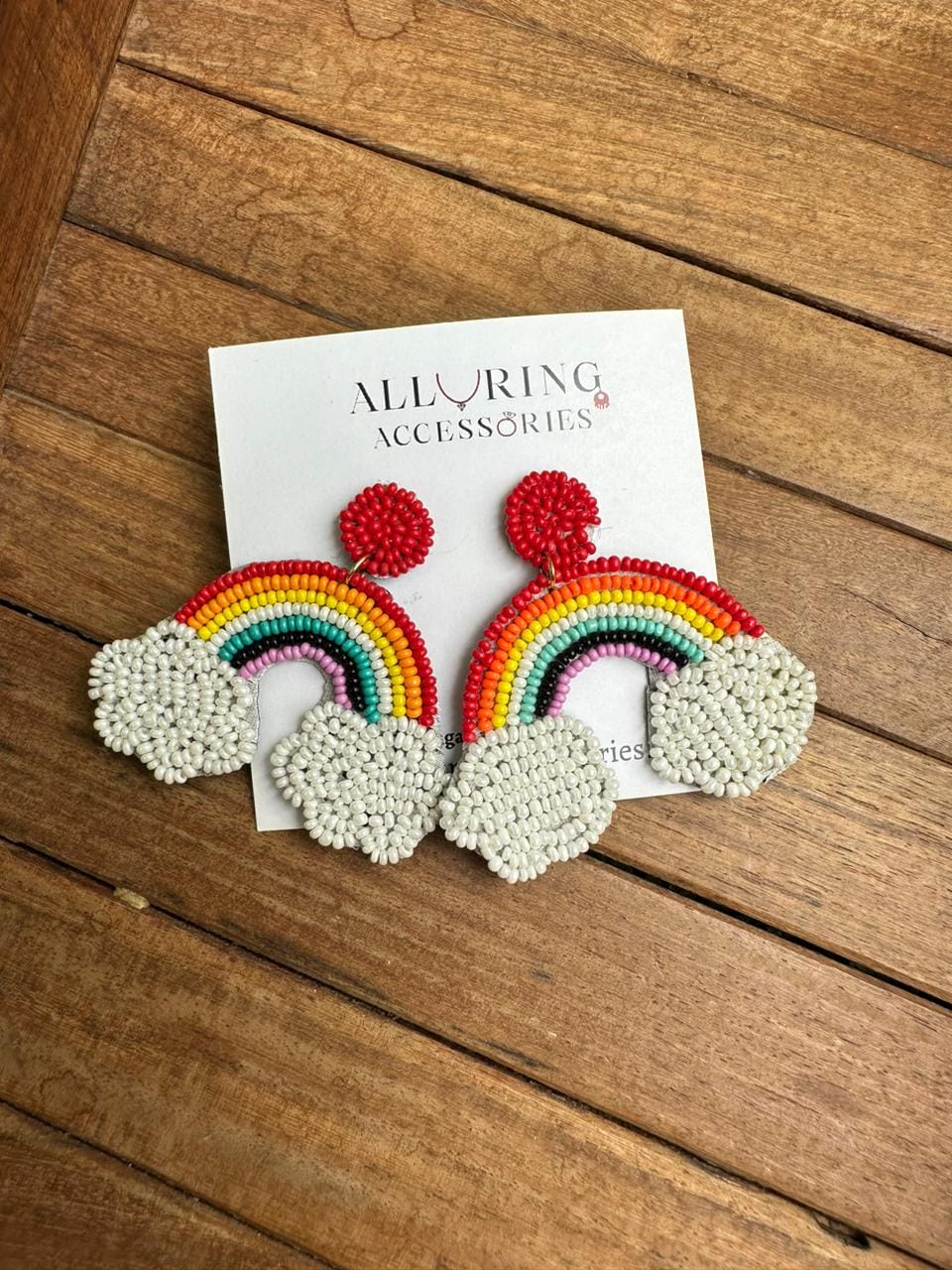 Rainbow beaded earrings - Alluring Accessories