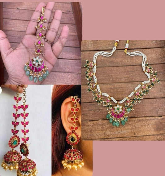 Real kundan combo - Alluring Accessories