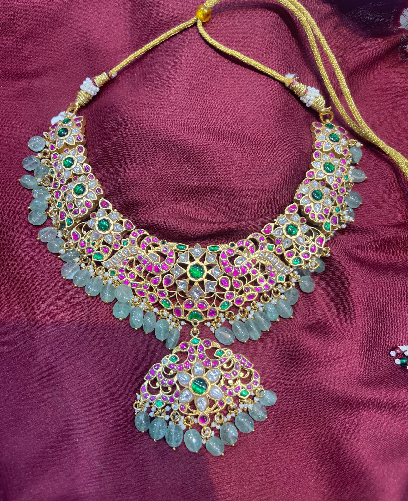 Real kundan jadau heavy look designer necklace - Alluring Accessories