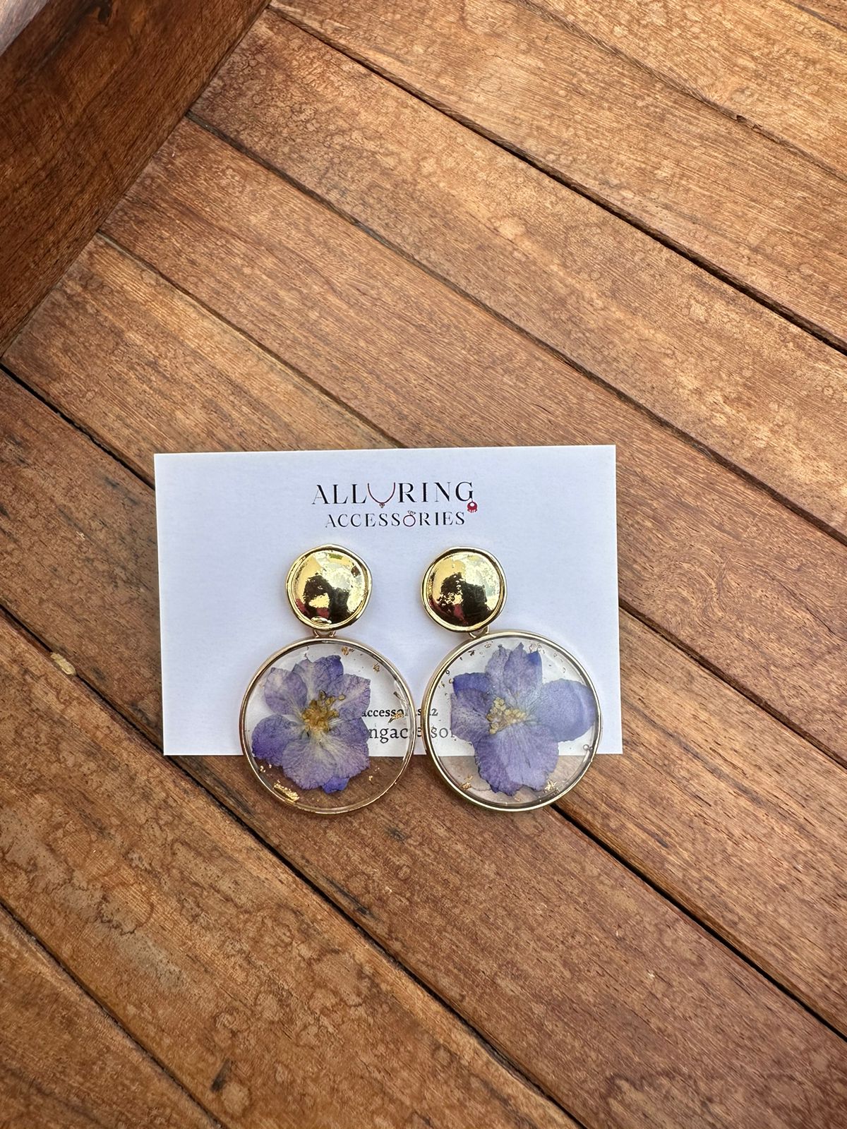 Resin floral colourful earrings - Alluring Accessories