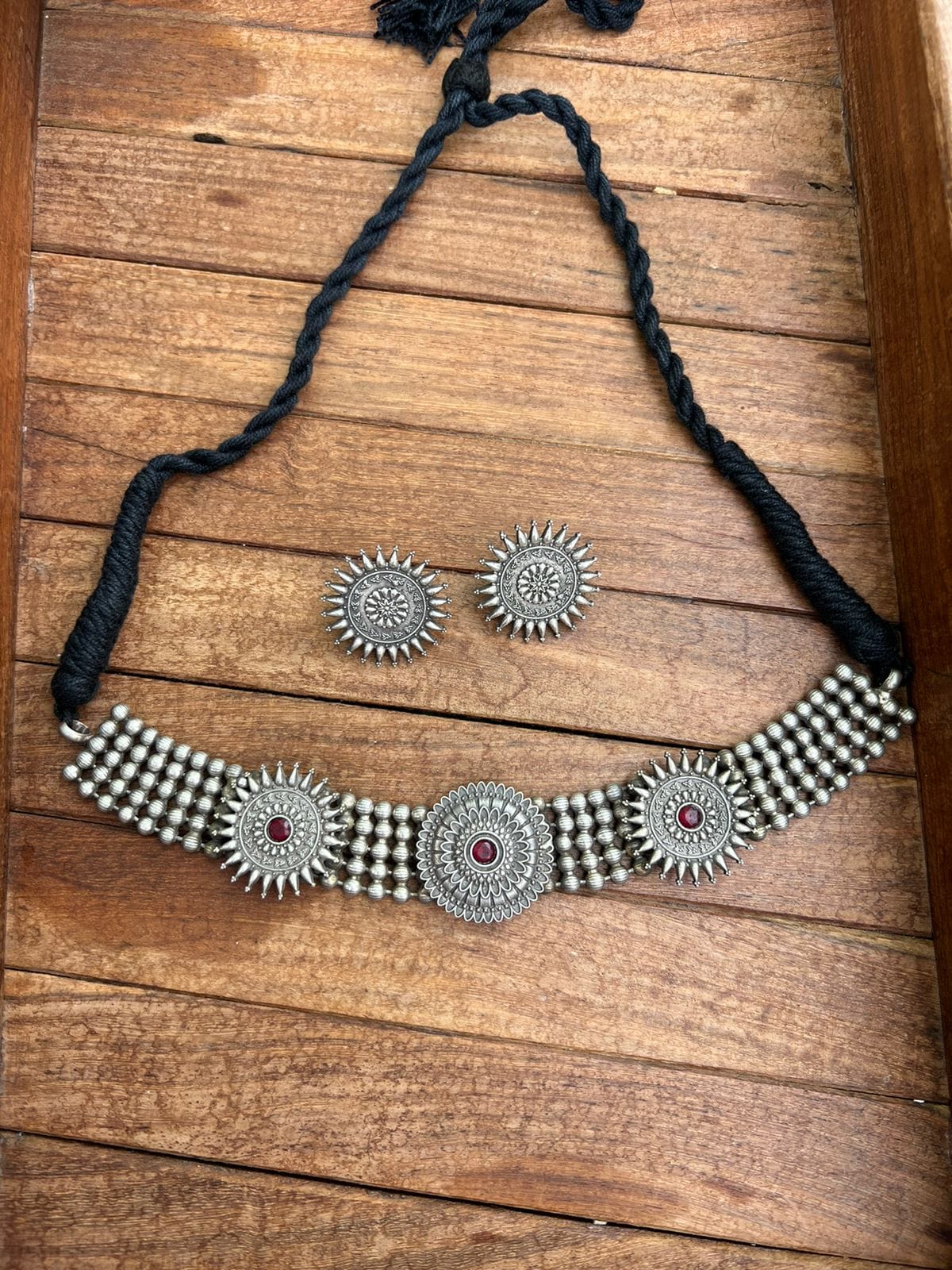 Round oxidised clearance choker - Alluring Accessories