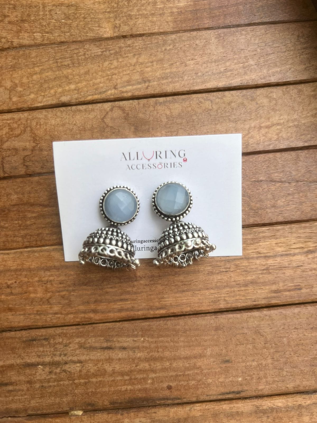 Round oxidised jhumkas - Alluring Accessories