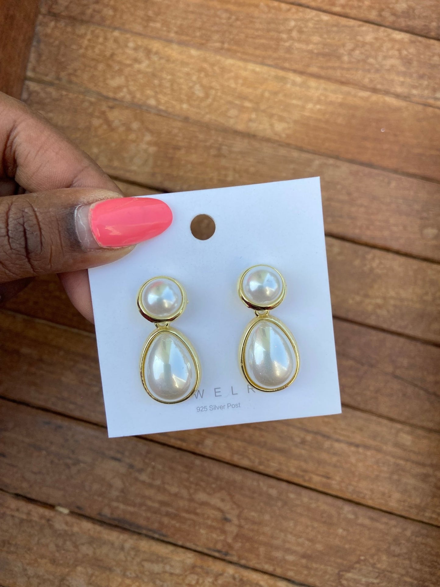 Round pearl drop indowestern earrings - Alluring Accessories