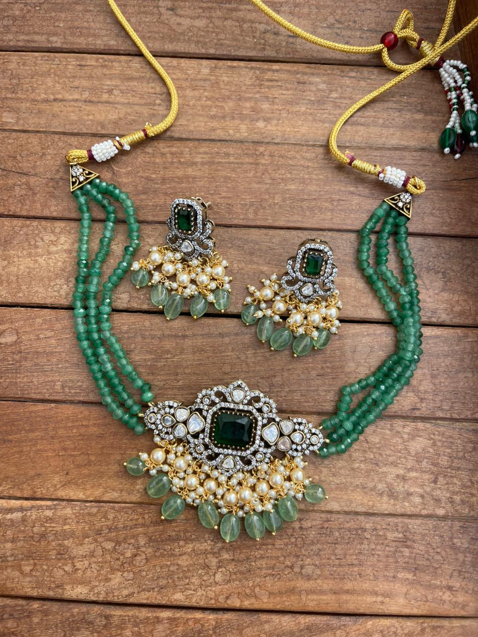 Sankranthi sale Victorian choker with earrings - Alluring Accessories