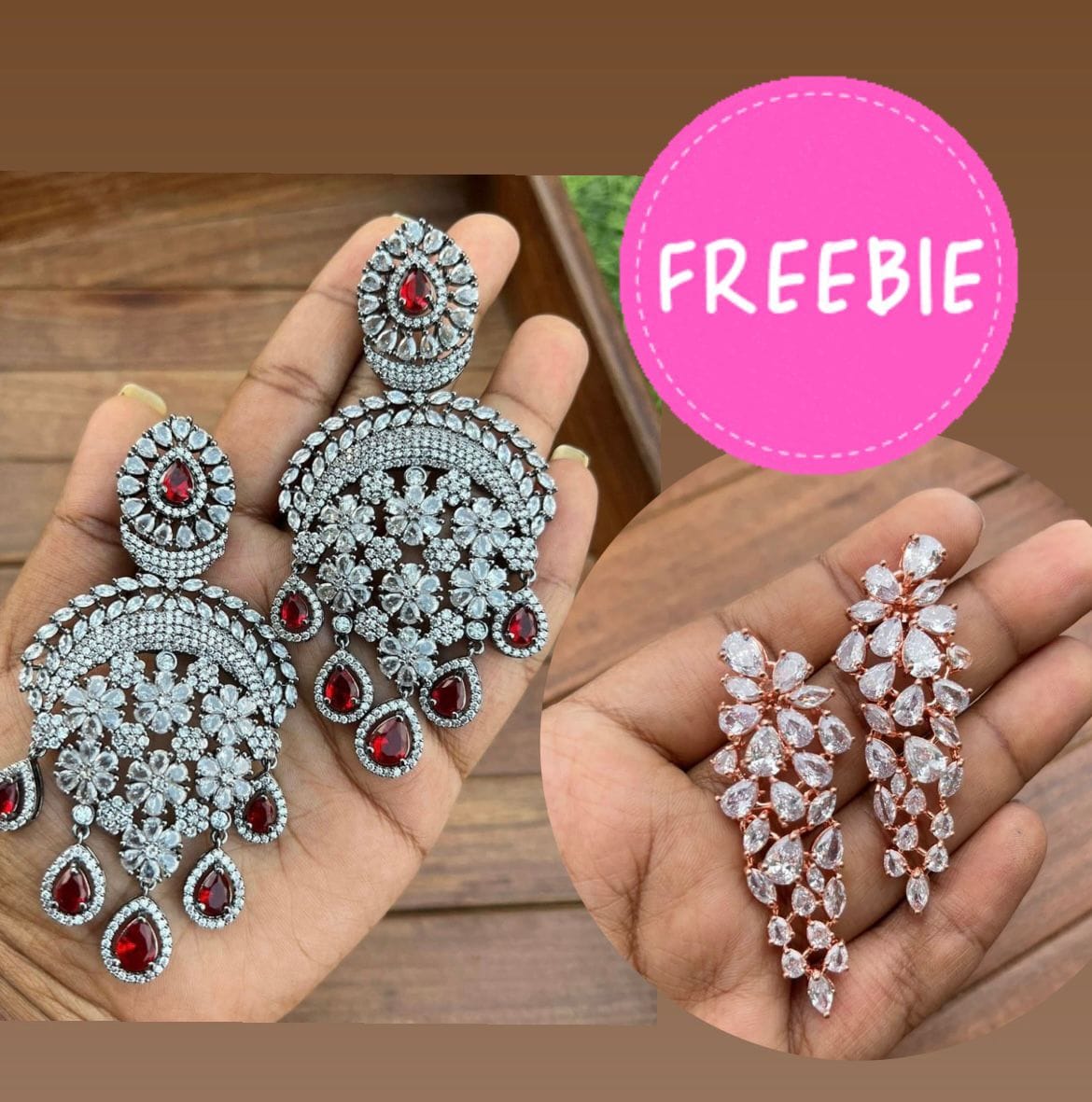 Seven flower zircon with freebie - Alluring Accessories