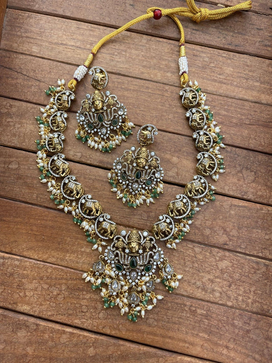 Short lord balaji elephant mango victorian necklace - Alluring Accessories