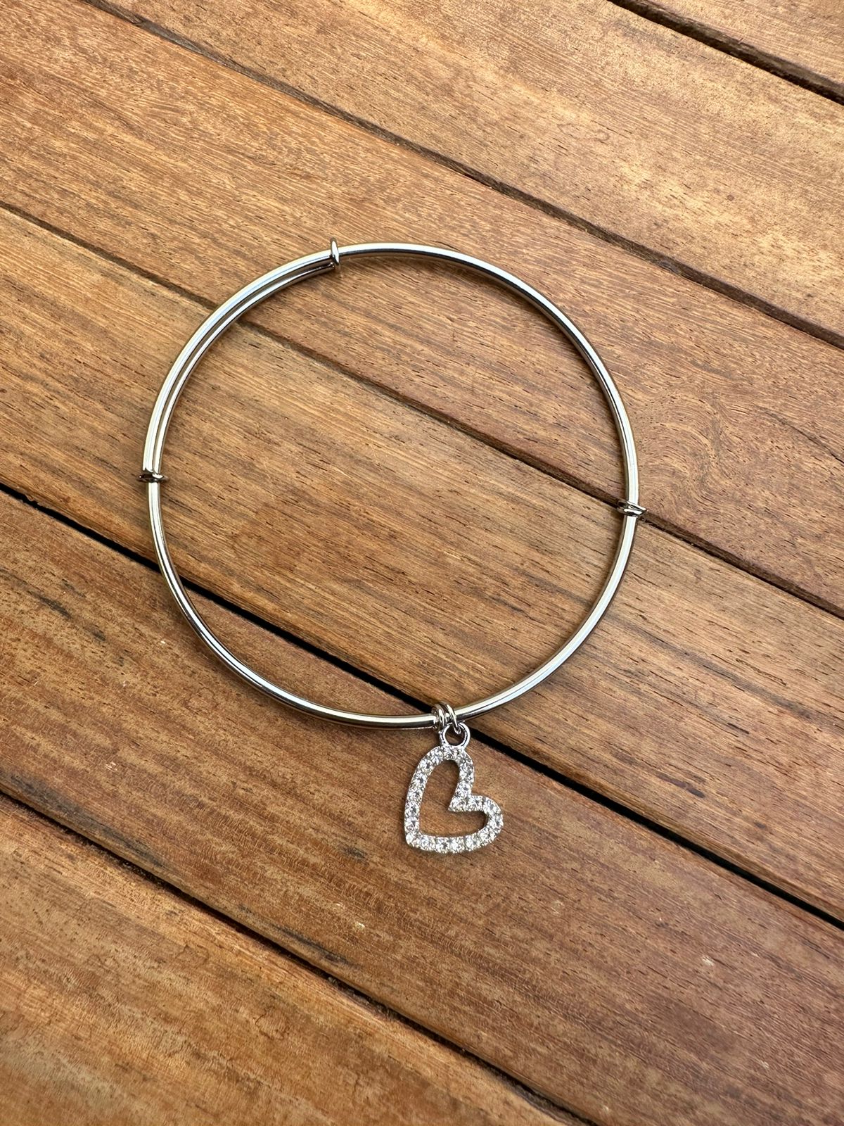 Silver hanging adjustable charm bracelet - Alluring Accessories