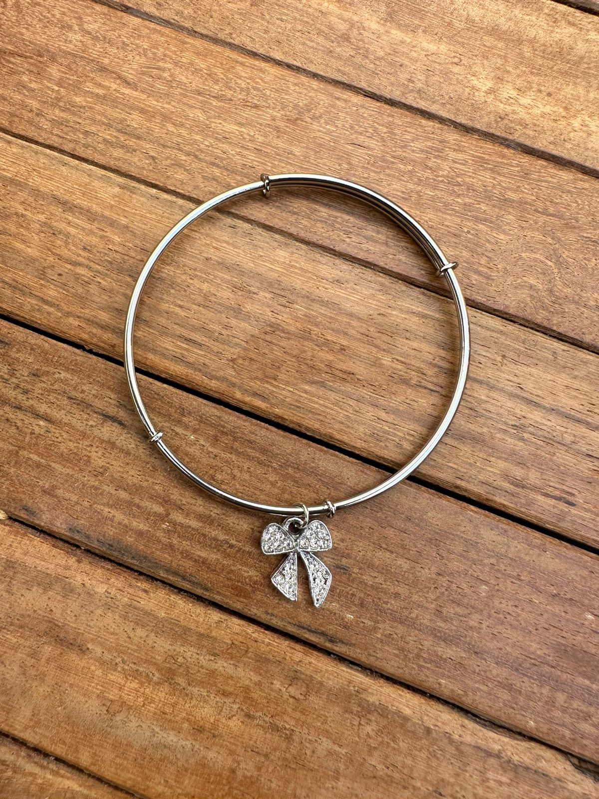 Silver hanging adjustable charm bracelet - Alluring Accessories