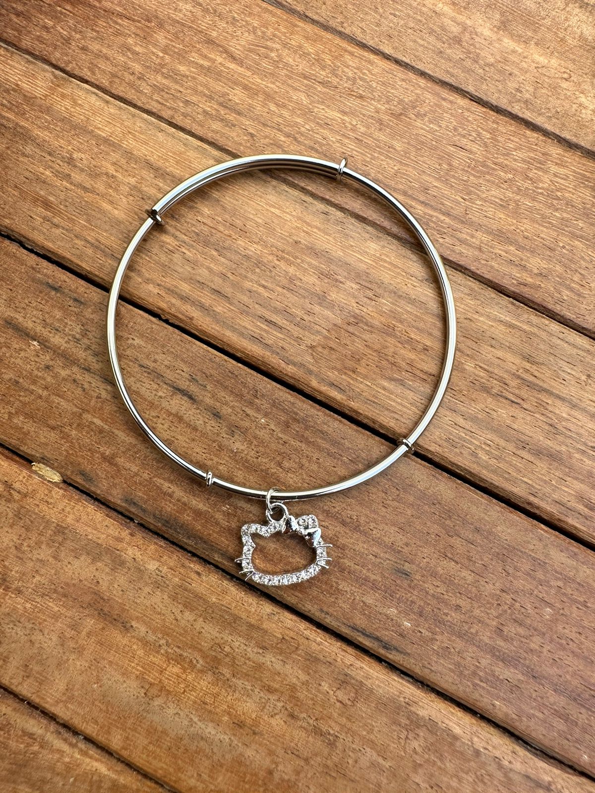 Silver hanging adjustable charm bracelet - Alluring Accessories