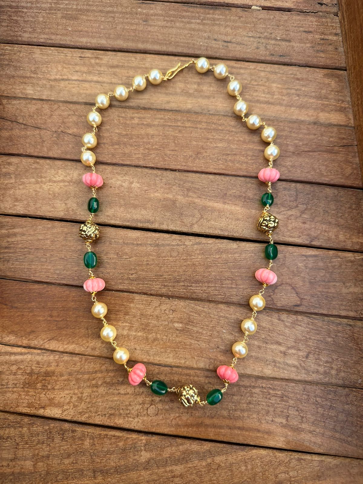 Single layered pumpkin beads mala - Alluring Accessories