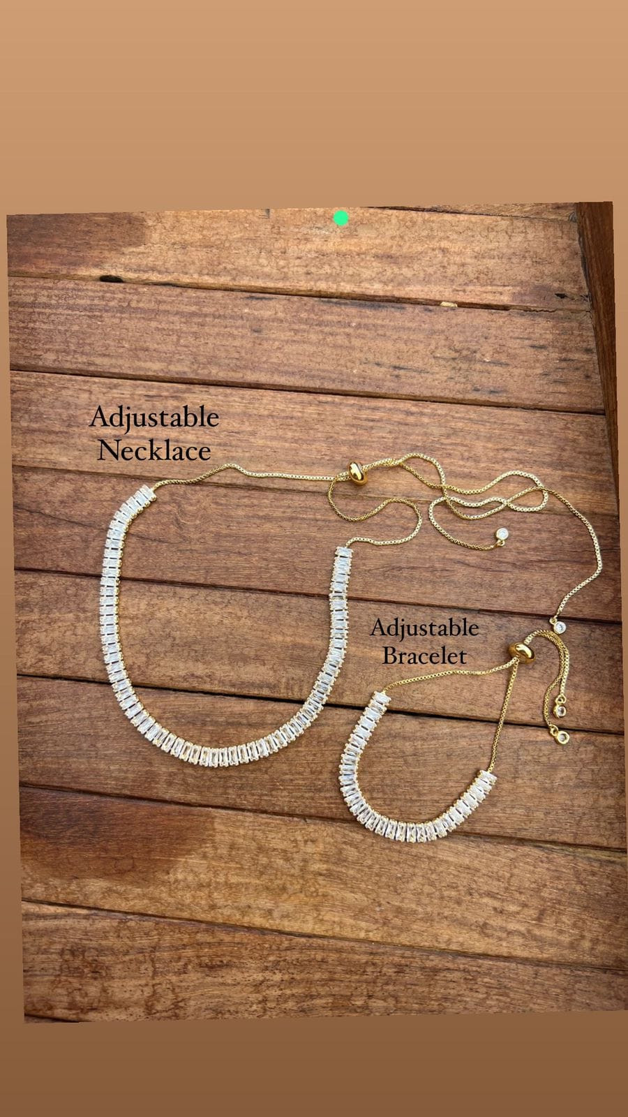 Sleek necklace and bracelet combo