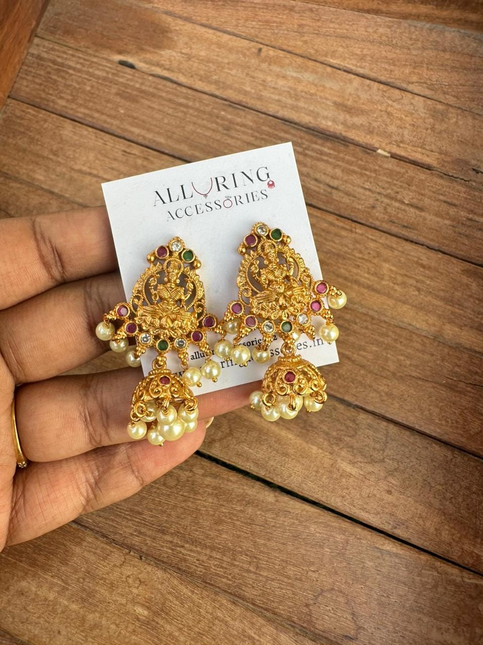 Small lakshmi jhumkas - Alluring Accessories