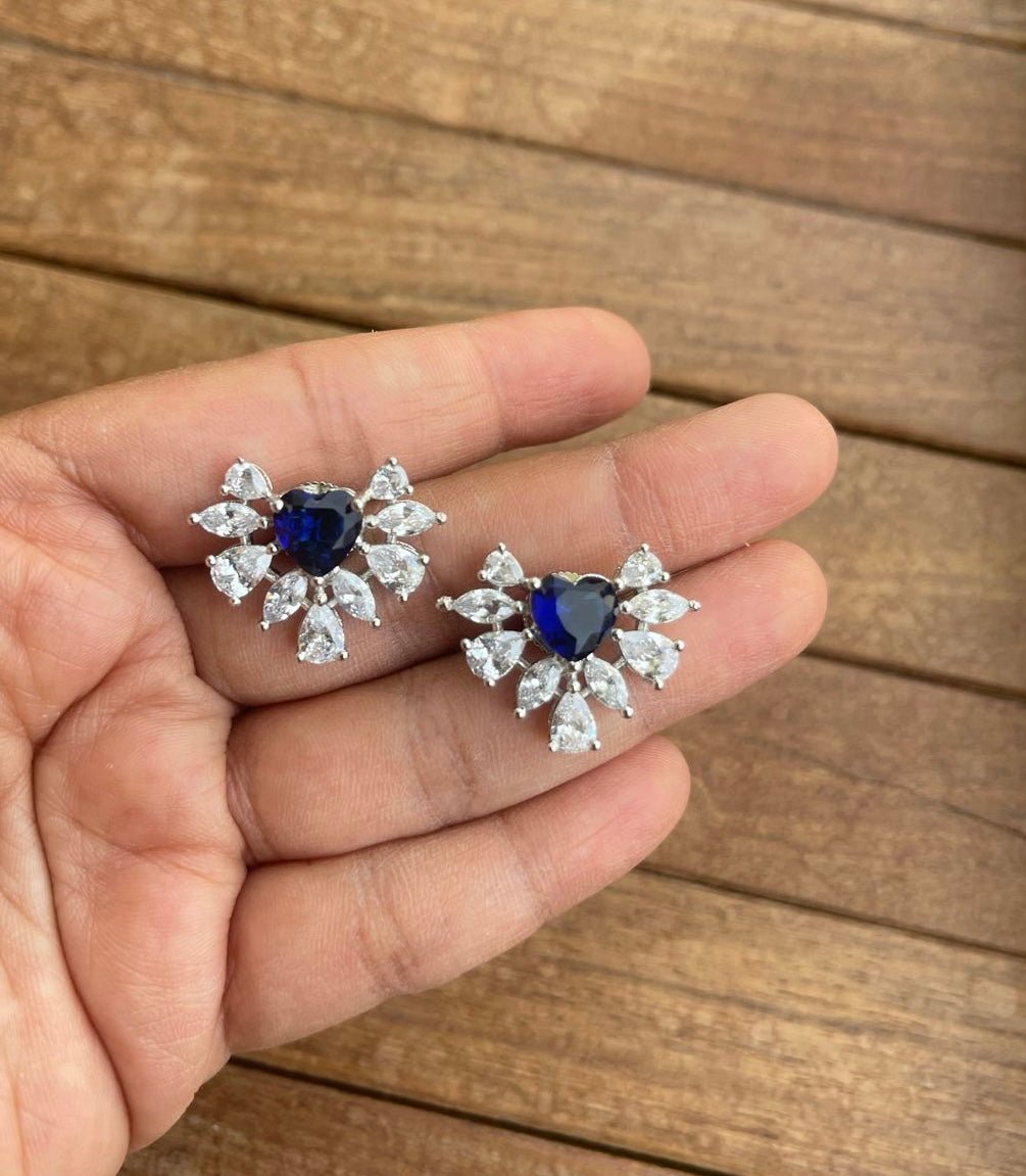 Sparkling heart zircon studs - Alluring Accessories