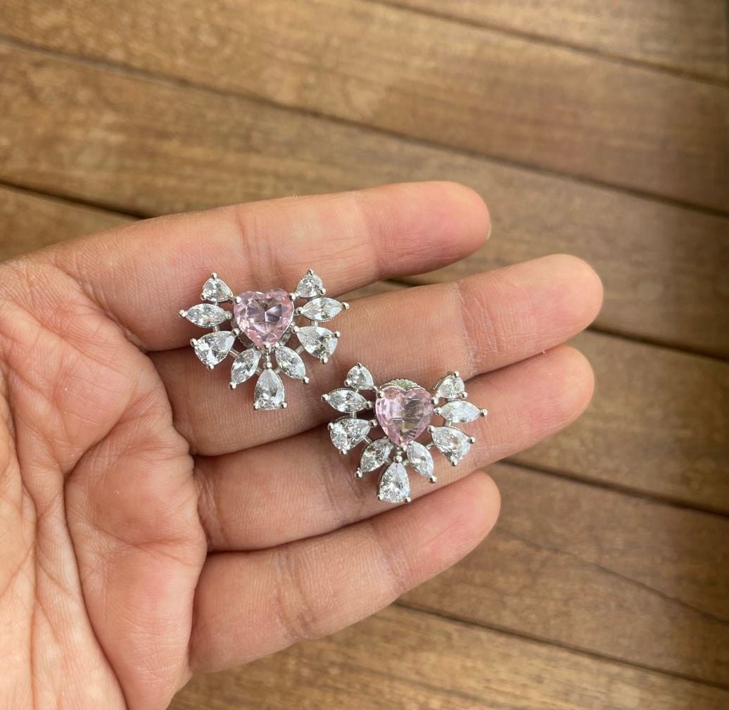 Sparkling heart zircon studs - Alluring Accessories