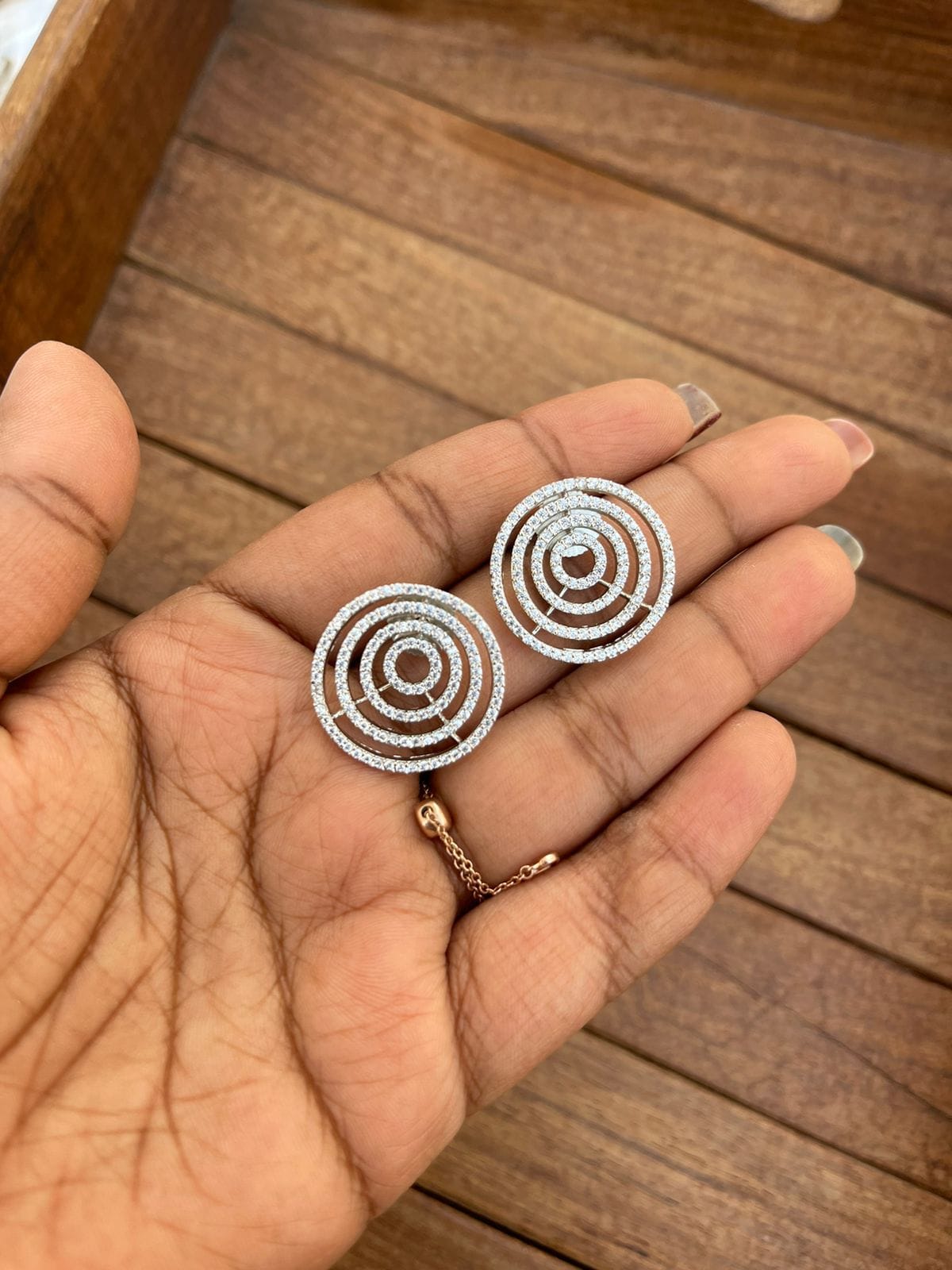 Spiral diamond finish studs - Alluring Accessories