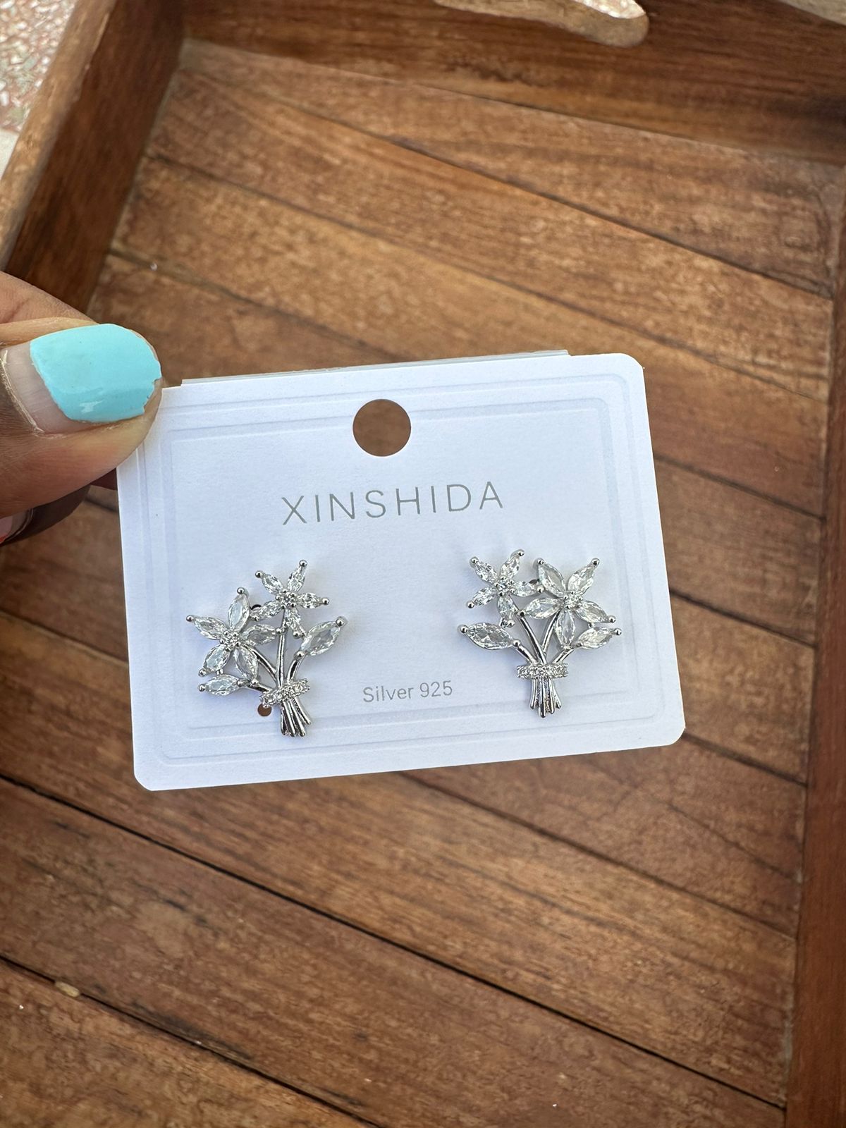 Sterling silver bouquet flower studs - Alluring Accessories