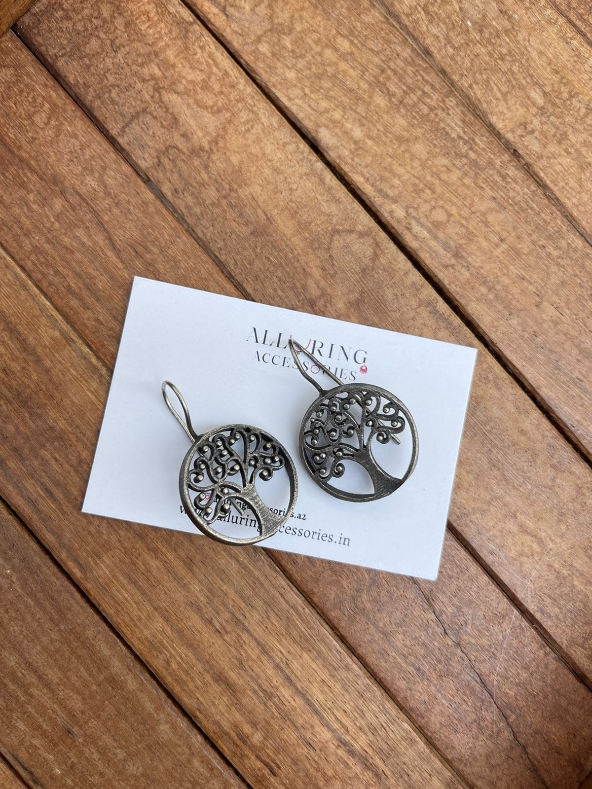 Tree of life oxidised hooks - Alluring Accessories