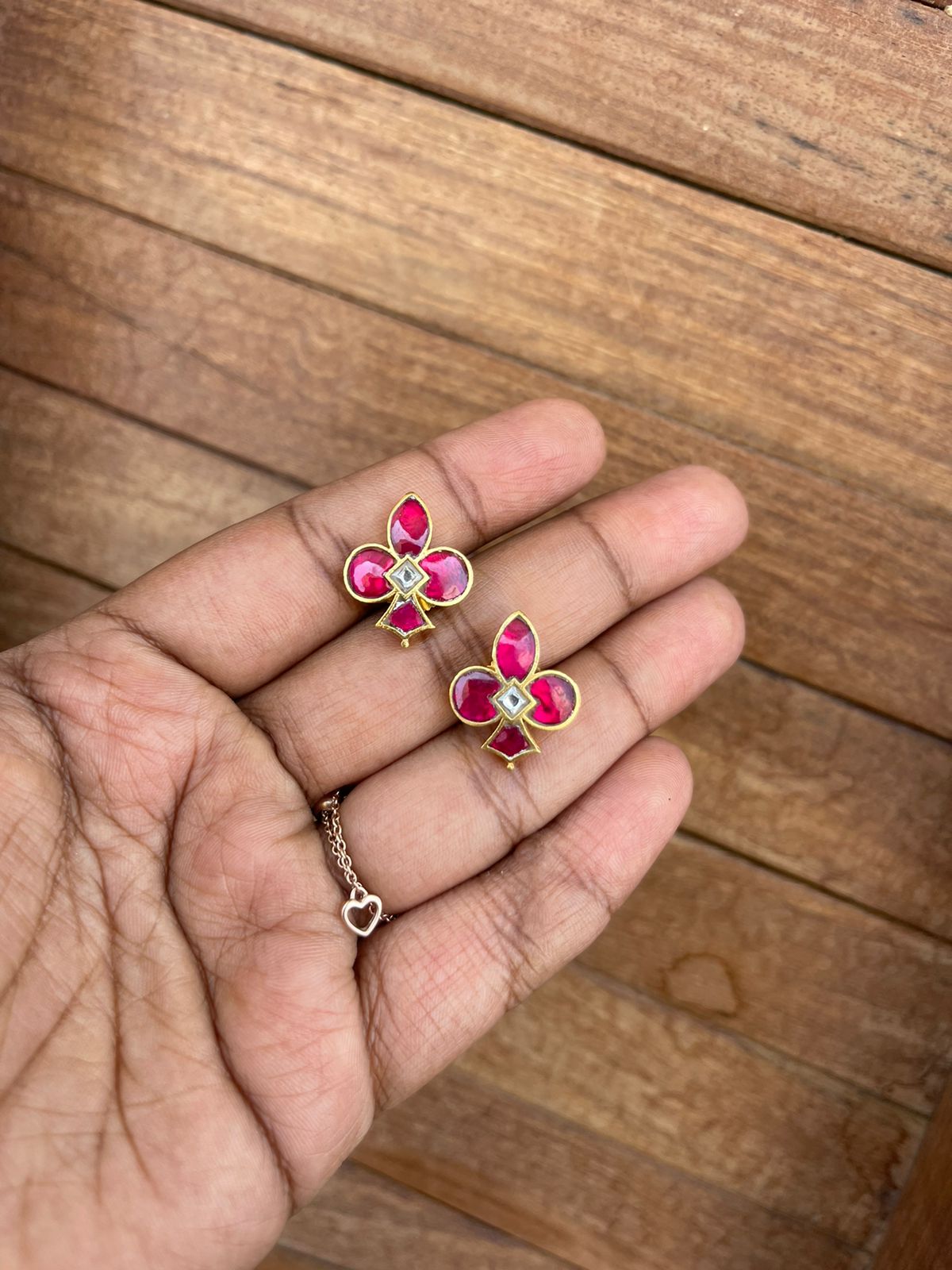 Tree real kundan jadau studs - Alluring Accessories