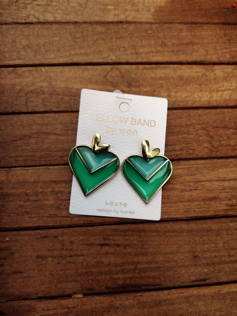 Two shaded stylish heart earrings - Alluring Accessories