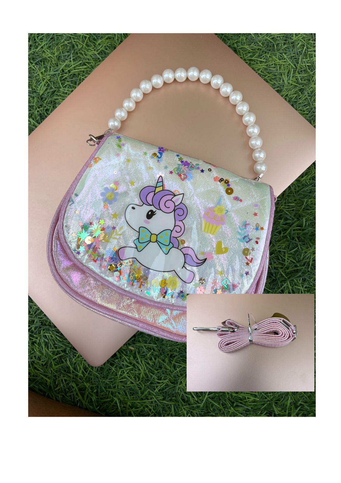 Unicorn pearl sling bag - Alluring Accessories