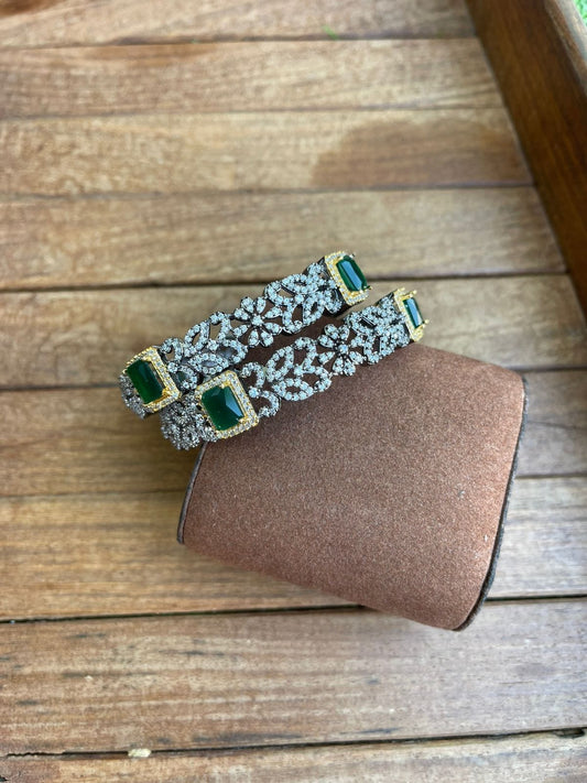 Victorian green bangles - Alluring Accessories