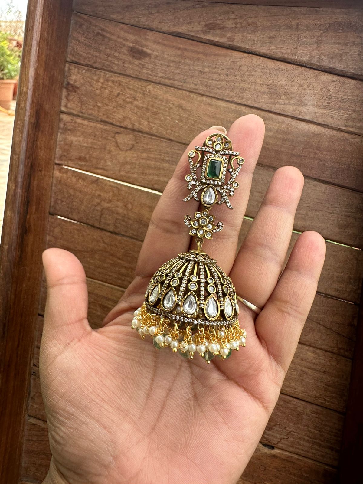 Victorian long jhumkas design 3 - Alluring Accessories