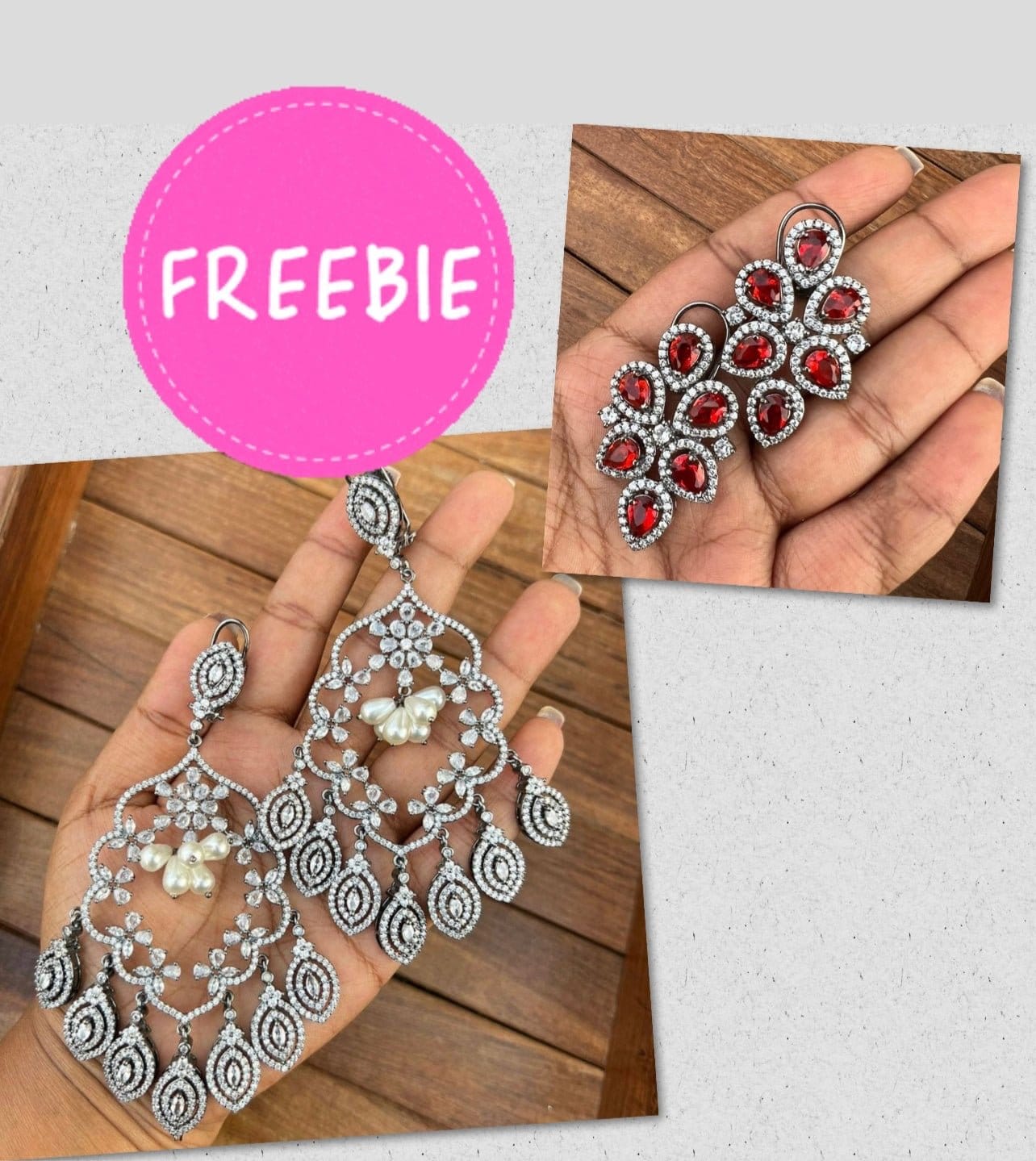 Vithika and urvashi inspired earrings with freebie - Alluring Accessories