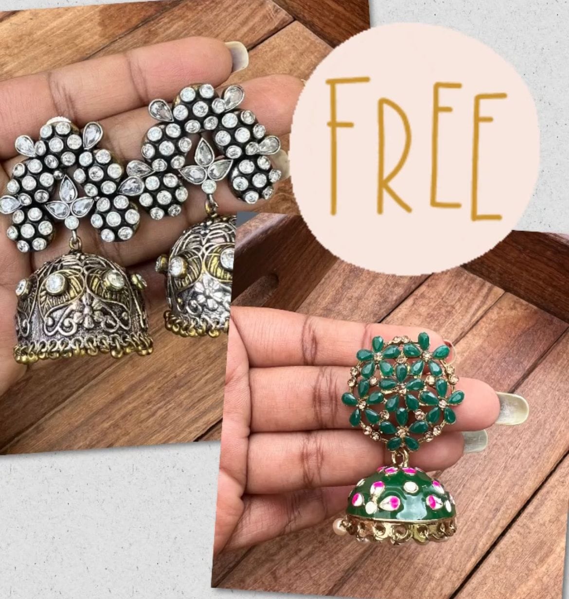 White kolhapuri and happy hours freebie - Alluring Accessories