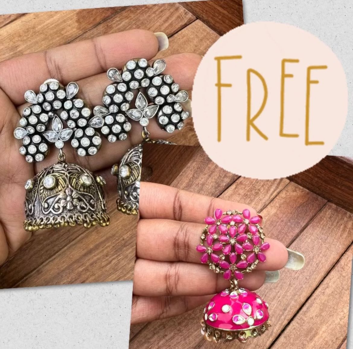 White kolhapuri and happy hours freebie - Alluring Accessories