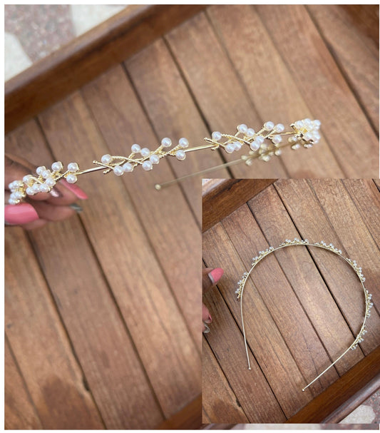 Zig zag pearl hairband - Alluring Accessories